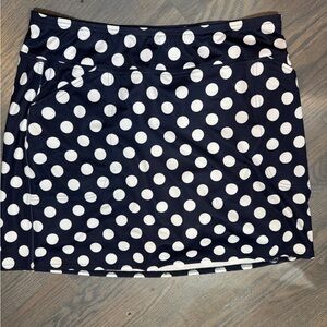 Jofit Navy and White Polka Dot Golf -Pickleball Mini Skirt / Skirt Size Large